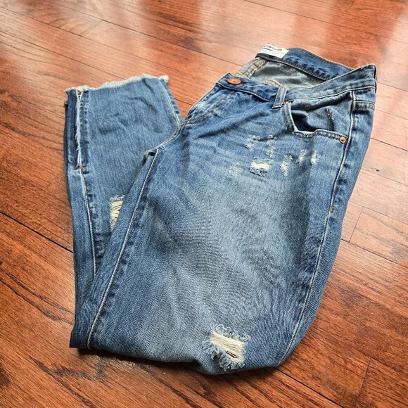 One Teaspoon Freebirds Distressed Zip Ankle Jeans 30 - Picture 1 of 7